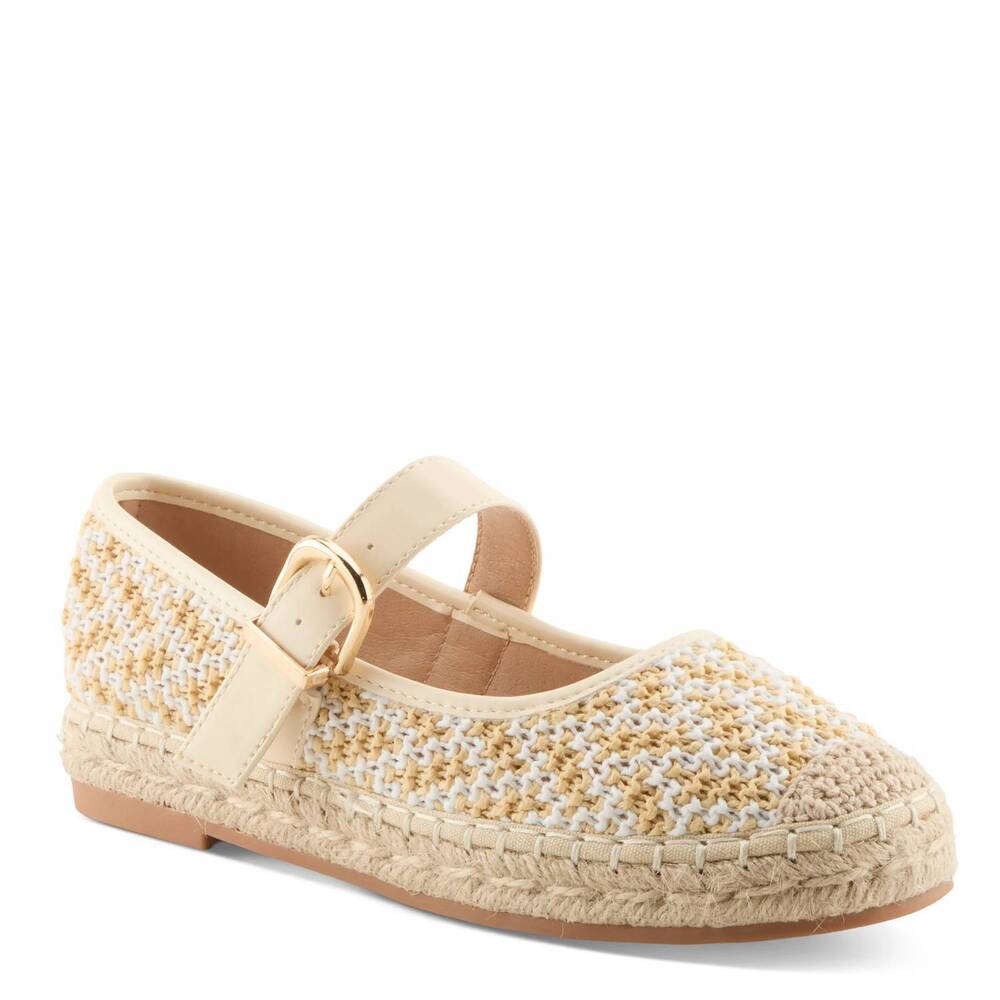 NEW AZURA women's seaharbor mary jane shoe in beige multi